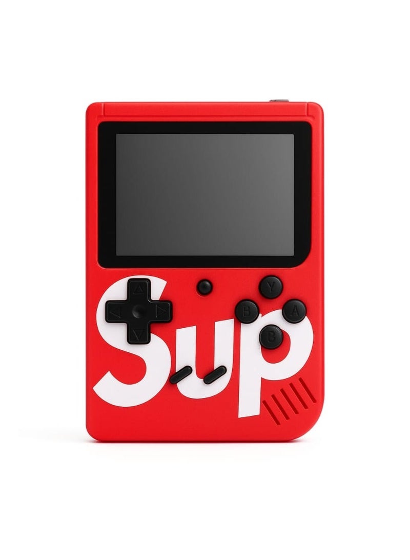 SUP 400-in-1 Portable Retro Handheld Console with 3" Color Screen & Rechargeable Battery – Red - Image 1
