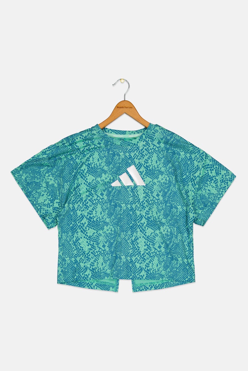Adidas Kids Girl Sportswear Fit Short Sleeves Training T-Shirt, Multicolor - Image 1