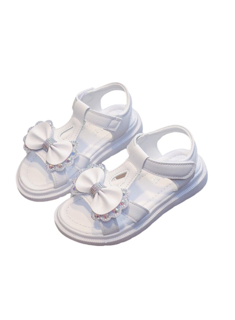 Girls Sandals Summer Children Princess Sandals Student Soft Sole Little Girl Velcro Ultra Light Shoes - Image 1