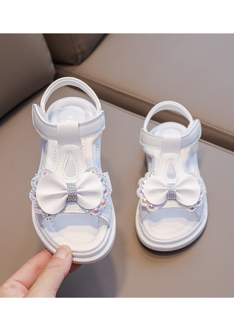 Girls Sandals Summer Children Princess Sandals Student Soft Sole Little Girl Velcro Ultra Light Shoes - Image 2