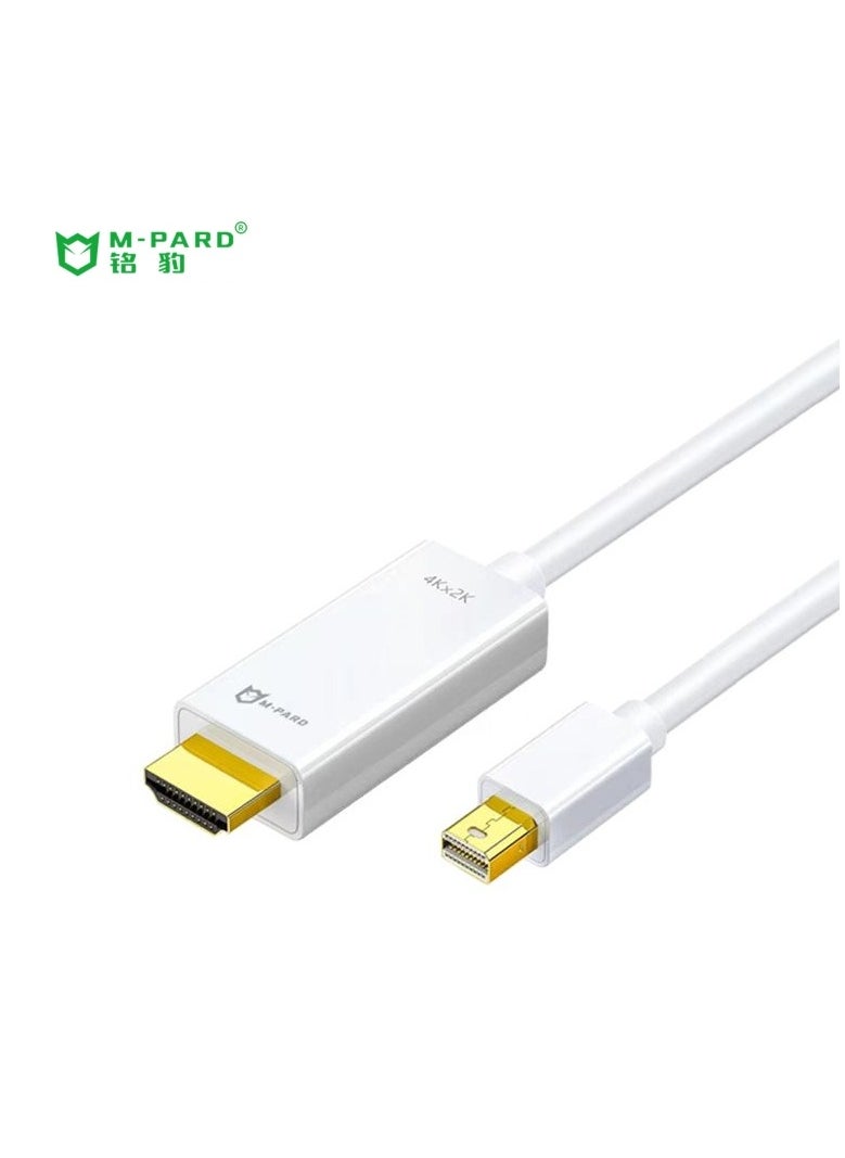 M-PARD - M-PARD MiniDP to HDMI 4K30Hz converter cable suitable for Apple Mac, Microsoft laptop connected to monitor projection white 1.8m - Image 1