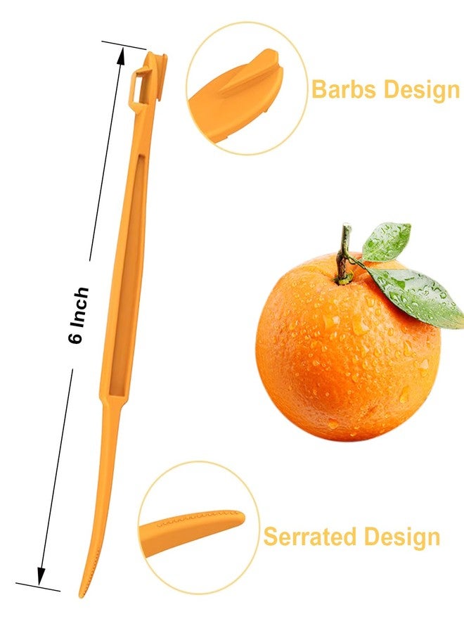 BINCKIN Orange Peeler Tool, 4 Pcs Plastic Citrus Peelers for Fruit Lemon Mango Banana - Image 2