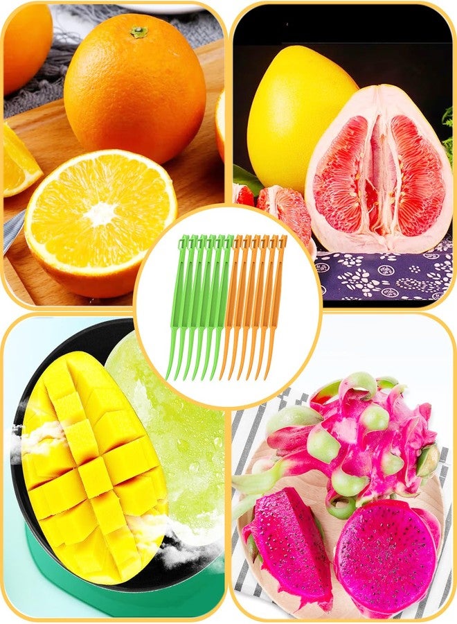 BINCKIN Orange Peeler Tool, 4 Pcs Plastic Citrus Peelers for Fruit Lemon Mango Banana - Image 4