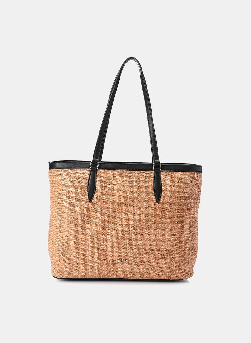 Dejavu Elegant Shoulder Bag-OYE-DJTX-011-Camel - Image 1