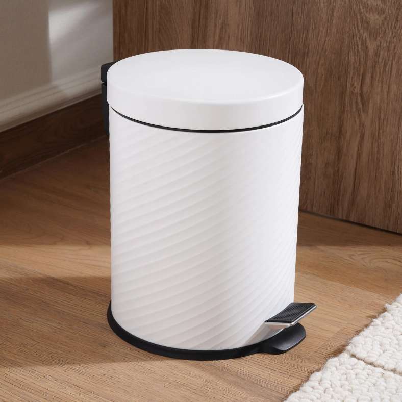 Pan Home سلة مهملات معدنية بيضاء 3 لتر - Image 2