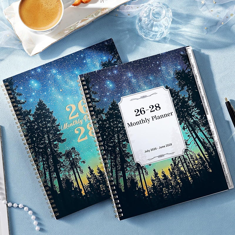 Lortarl 2026-2028 Monthly Planner - 2 Year Monthly Planner 2026-2028, July 2026 - June 2028, 9" x 11", 24 Months, Academic Calendar with Tabs, Inner Pocket, Notes Pages - Image 2
