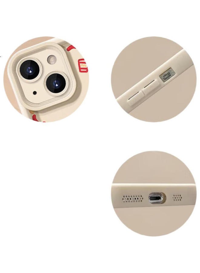 Jiang Ming Jiangming Iphone 15 Case, Shockproof Corner Protection, Full Lens Coverage, Soft Shell With Wrist Strap, Anti-Loss, Women'S Style, Cute Cartoon Painting Design - Image 1