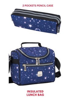 Wires 3 Piece Kids School Trolley Bag laptop compartment 2 Wheels With Lunch bag & Pencil Case  - Image 4