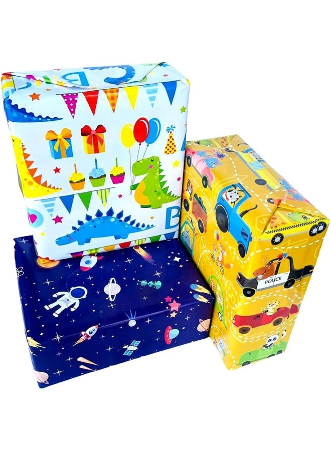 Premify Gift Wrapping Paper Roll, Gift Wrap For Birthday, Party Etc. Kids Gift Wrapping 6 Sheets (Size 20 X 28 Inches)  - Image 5