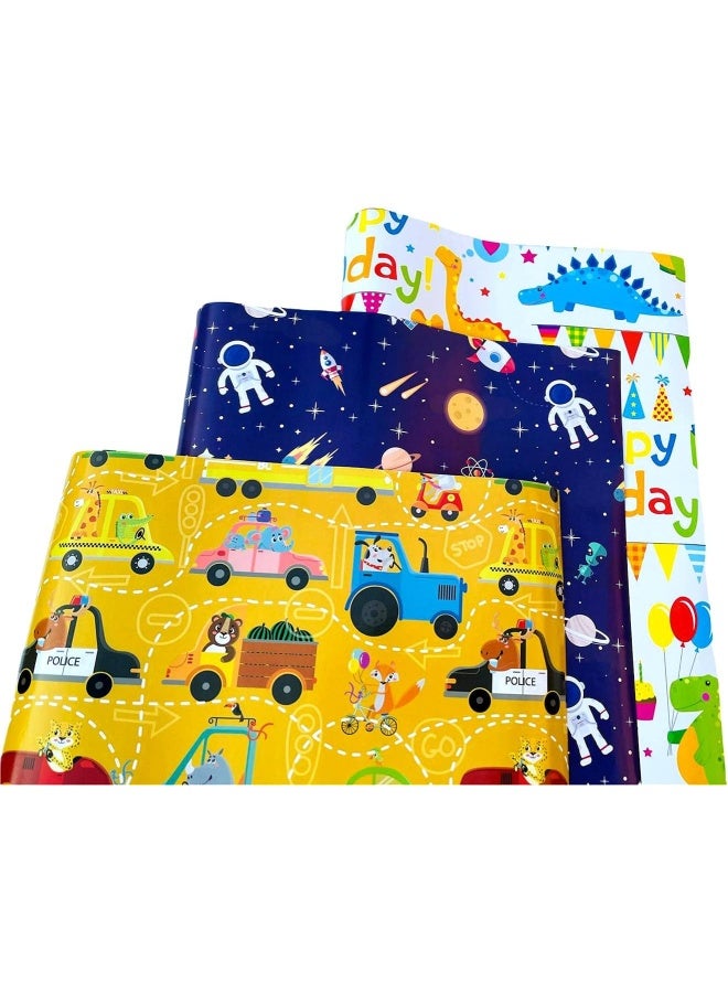 Premify Gift Wrapping Paper Roll, Gift Wrap For Birthday, Party Etc. Kids Gift Wrapping 6 Sheets (Size 20 X 28 Inches)  - Image 3