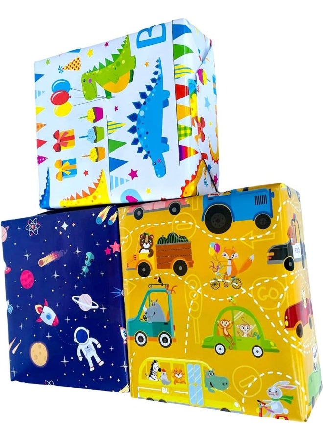 Premify Gift Wrapping Paper Roll, Gift Wrap For Birthday, Party Etc. Kids Gift Wrapping 6 Sheets (Size 20 X 28 Inches)  - Image 2