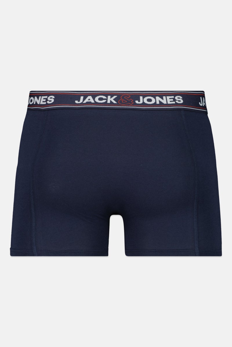 Jack Jones Men 3 Pack Brand Logo Trunks, Multicolor  - Image 4