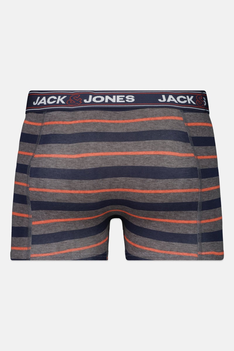 Jack Jones Men 3 Pack Brand Logo Trunks, Multicolor  - Image 2
