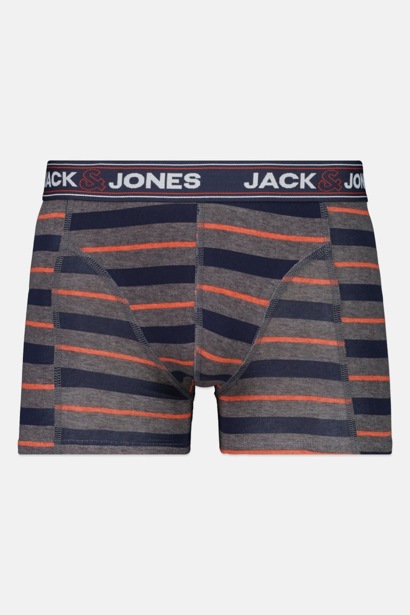 Jack Jones Men 3 Pack Brand Logo Trunks, Multicolor  - Image 5