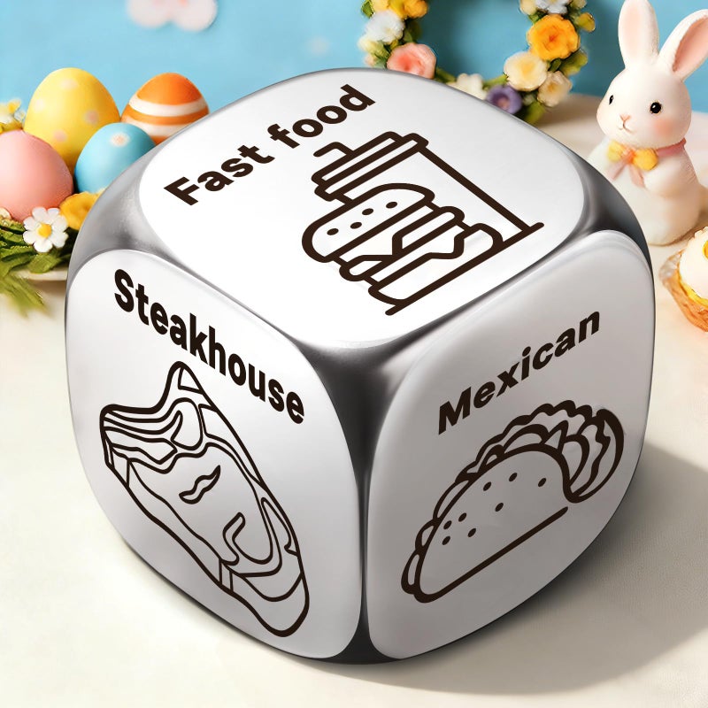 Winzwon Easter Basket Stuffers for Teens Adults Gifts for Him Her Winzwon Funny Date Night Food Decision Dice Anniversary Wedding Birthday Couple Gifts for Men Women Boyfriend Girlfriend Gag Gifts - Image 3