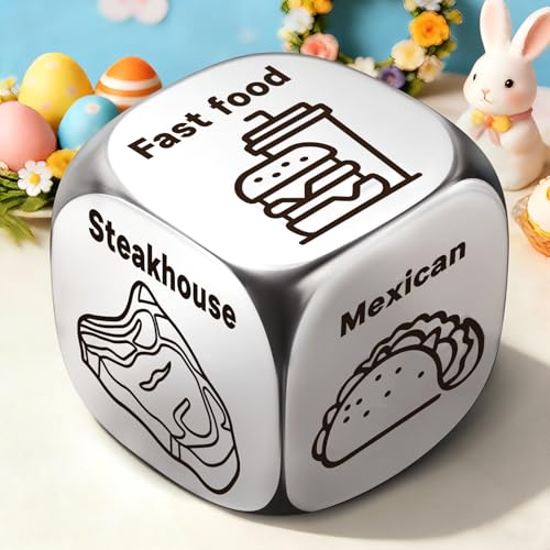 Winzwon Easter Basket Stuffers for Teens Adults Gifts for Him Her Winzwon Funny Date Night Food Decision Dice Anniversary Wedding Birthday Couple Gifts for Men Women Boyfriend Girlfriend Gag Gifts - Image 1