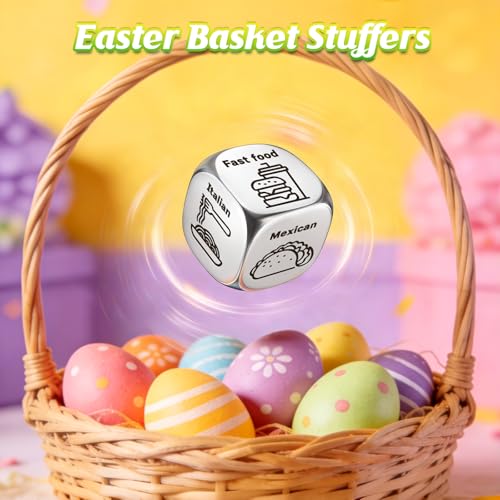 Winzwon Easter Basket Stuffers for Teens Adults Gifts for Him Her Winzwon Funny Date Night Food Decision Dice Anniversary Wedding Birthday Couple Gifts for Men Women Boyfriend Girlfriend Gag Gifts - Image 5