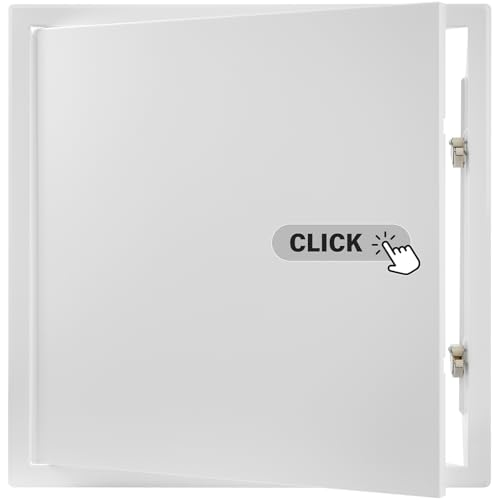 Repa Market 16 x 16 Inch Access Panel for Drywall White Galvanized Steel Wall Hole CoverAccess Door Panel with Click Function HeavyDuty Service Hatch for Plumbing Electrical HVAC Access Door - Image 1
