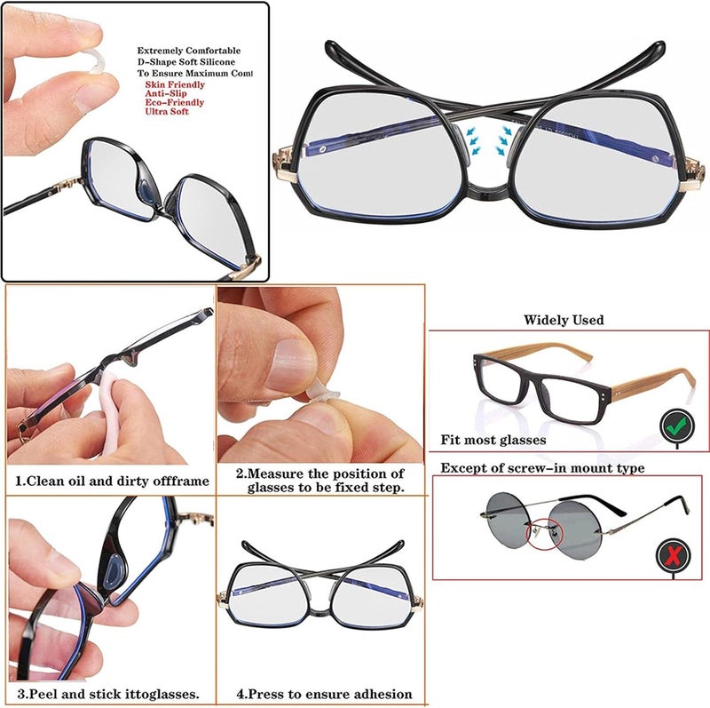 AZFVBQL Store 34PCS Eyeglasses Retainers Silicone Glasses Temple Holders Anti-Slip Protectors Spectacle Stay Put Glasses Stoppers (34PCS-White) - Image 4