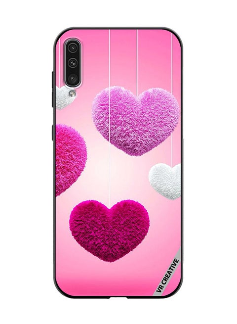 Protective Case Cover For Samsung Galaxy A70/A70s Colored Hearts Design Multicolour