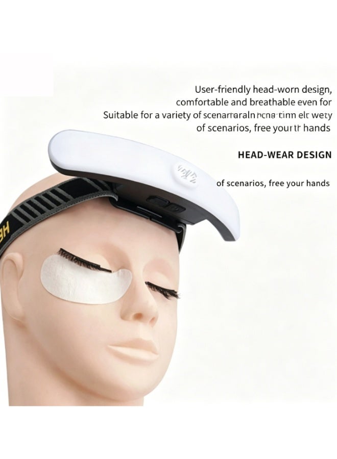 SafiDur Eyelash Specialist Specific Headlight, Soft Light Without Shadow Or Glare, Type-C Fast Charging, Long-Term Wear Without Fatigue, Embroidered Nail Art Operation Artifact, Ultra Bright Led Headlight, Ipx4 Waterproof, Multi Mode, Outdoor Camping, Night Running - Image 2