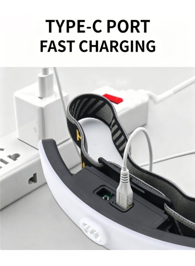 SafiDur Eyelash Specialist Specific Headlight, Soft Light Without Shadow Or Glare, Type-C Fast Charging, Long-Term Wear Without Fatigue, Embroidered Nail Art Operation Artifact, Ultra Bright Led Headlight, Ipx4 Waterproof, Multi Mode, Outdoor Camping, Night Running - Image 4