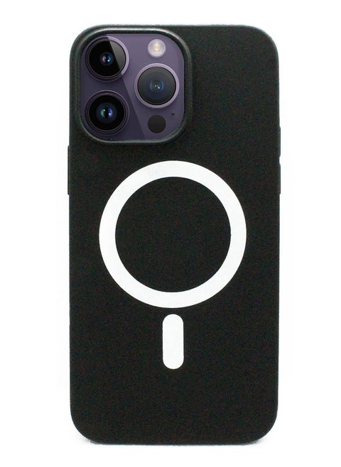 iPhone 14 Pro Max MagFix Magnetic Case | Supports Mag-Safe Wireless Charging | Premium Soft Silicone Case/Cover Designed for iPhone 14 Pro Max (6.7-Inch) 2022- Black