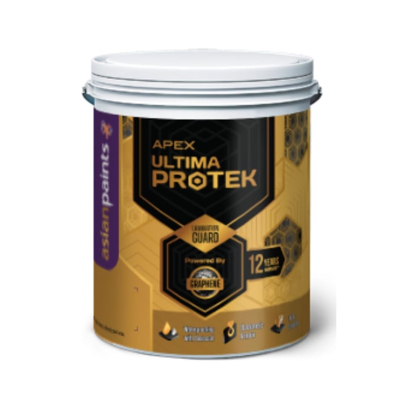 Asian Paints Asian Paint Apex Ultima Protek Exterior Paint, Graphene Powered, Lamination Guard, Crack Bridging, Anti-Algal, Dust Resistant, Rich Sheen, 12-Year Durability - 4 Liter (White) - Image 5