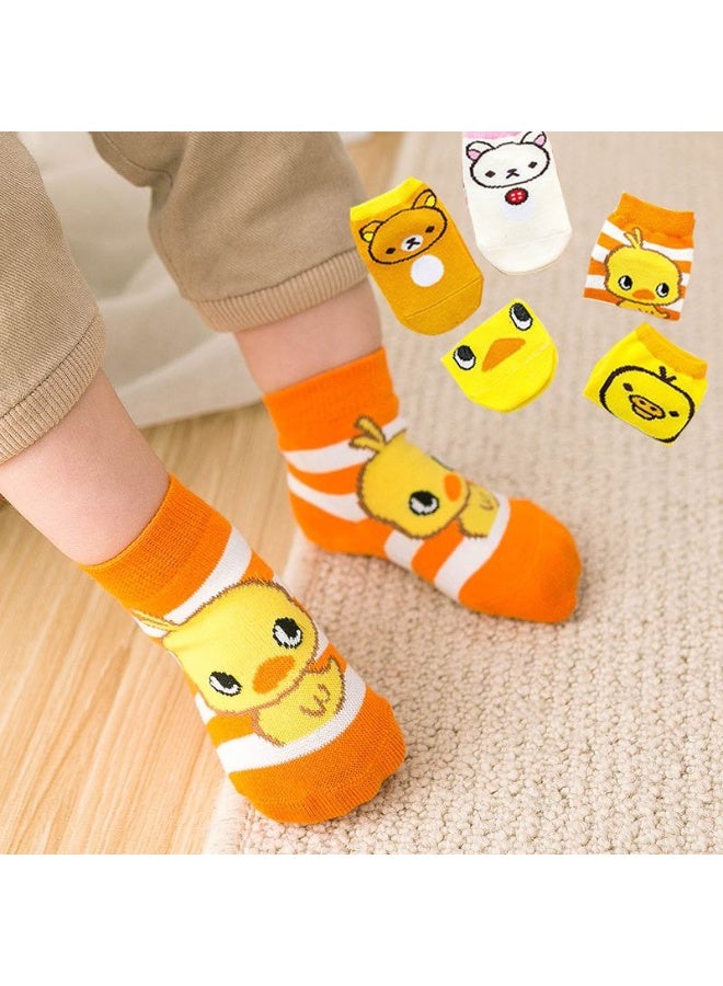 5pcs Baby From 0 to 2 Years Socks Newborn Relax Bear Socks Boys Girls Outdoor Accessory Children Socks - Image 3