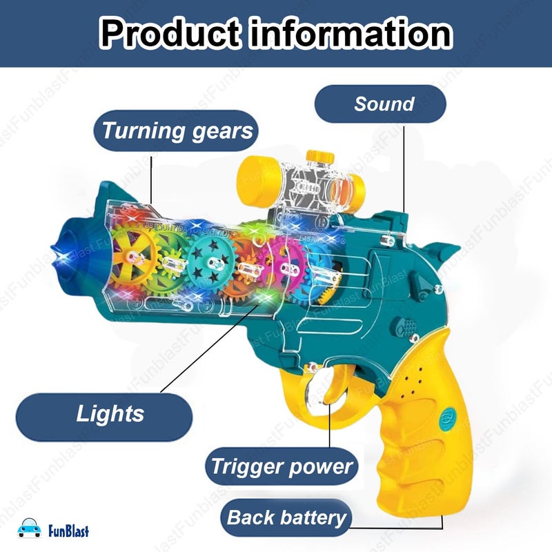 FunBlast Gun Toys for Kids – Flash Gun Toy for Kids, Pretend Play Toys for Kid, Electric Gun Toy with Light & Sound Kid, Concept Gear Toy Gun with Flashing LED Lights & Sounds – Random Color - Image 4