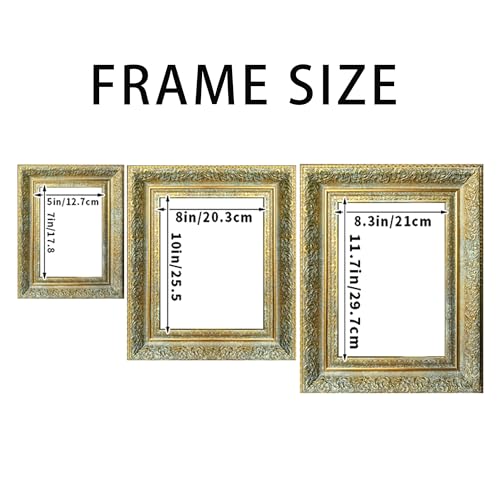 vrzpopi Vintage Picture Frame, Decorative Wall Hanging and Tabletop Display Photo Frame (Gold, 5X7) - Image 5