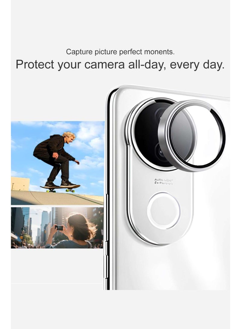 For Vivo V50/V50 Pro Back Camera Lens Glass Protector -9H Hardness Transparent HD Protective Tempered Glass Protector - Lens Shield / Scratch-Resistant Camera Glass Protector/ Anti-Scratch/Case Friendly - Silver - Image 2