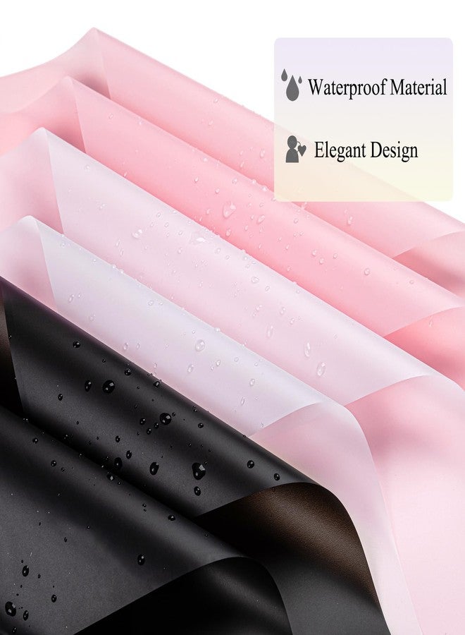 Gloreyan 20 Sheets Flower Wrapping Paper, Pink Florist Bouquet DIY Craft Fresh Flower Bouquet Wrap Waterproof Floral Wrapping Gift Box Packaging Material Florist Supplies, 22.8 * 22.8 Inches(Pink) - Image 5