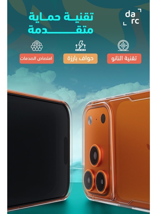 دارك مجموعة حماية متكاملة 5 في 1 للايفون 17 كفر + حماية شاشة ضد الكسر + حماية العدسات + حماية خلفية حرارية - Image 4