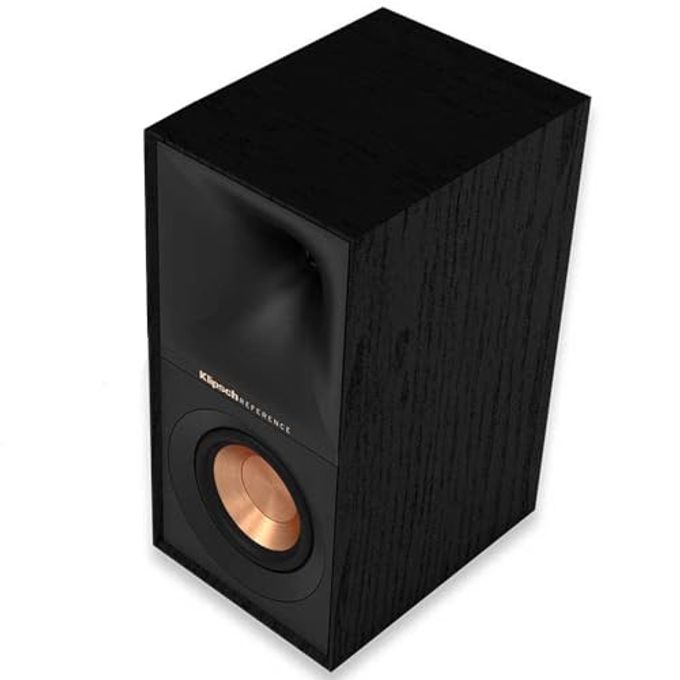 Klipsch Reference Next-Generation R-40M Horn-Loaded Bookshelf Speakers With 4 Spun-Copper Woofers For Best-In-Class Home Theater Sound In Black - Image 4