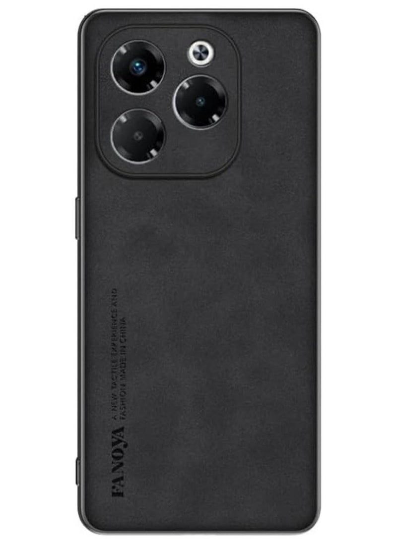 General Case Compatible with Infinix Note 40X 5G 2024 Case, Plain Leather Soft TPU Silicone Bumper Anti-Fingerprint Shockproof Protective Cover for Infinix Note 40X 5G 