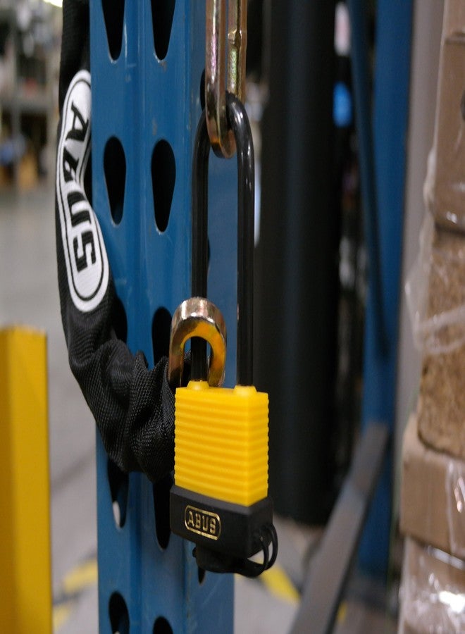 أباس قفل ABUS 70/45HB63 مقاوم للعوامل الجوية مزود بمفتاحين للاستخدام الخارجي والتخزين والبحرية، بعرض 1.93 بوصة (49 مم)، وسلسلة طويلة - Image 5