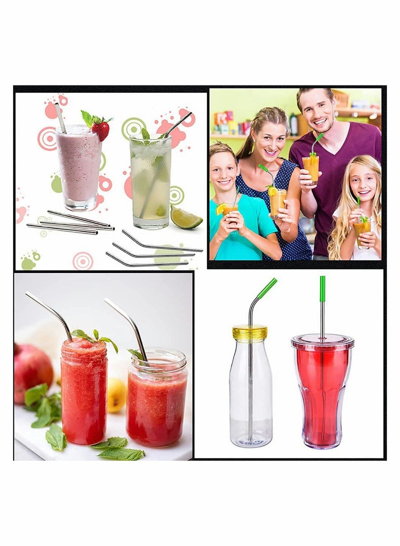 مجموعة مصاصات شرب معدنية قابلة لإعادة الاستخدام، مصاصات من الفولاذ المقاوم للصدأ 304 - Image 2