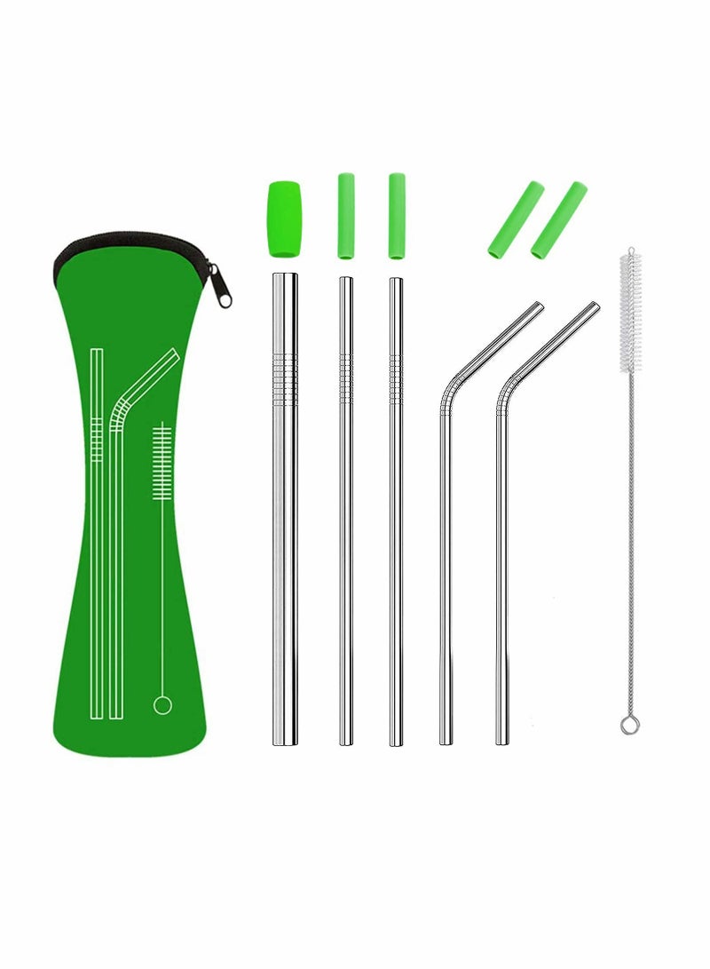 مجموعة مصاصات شرب معدنية قابلة لإعادة الاستخدام، مصاصات من الفولاذ المقاوم للصدأ 304 - Image 1