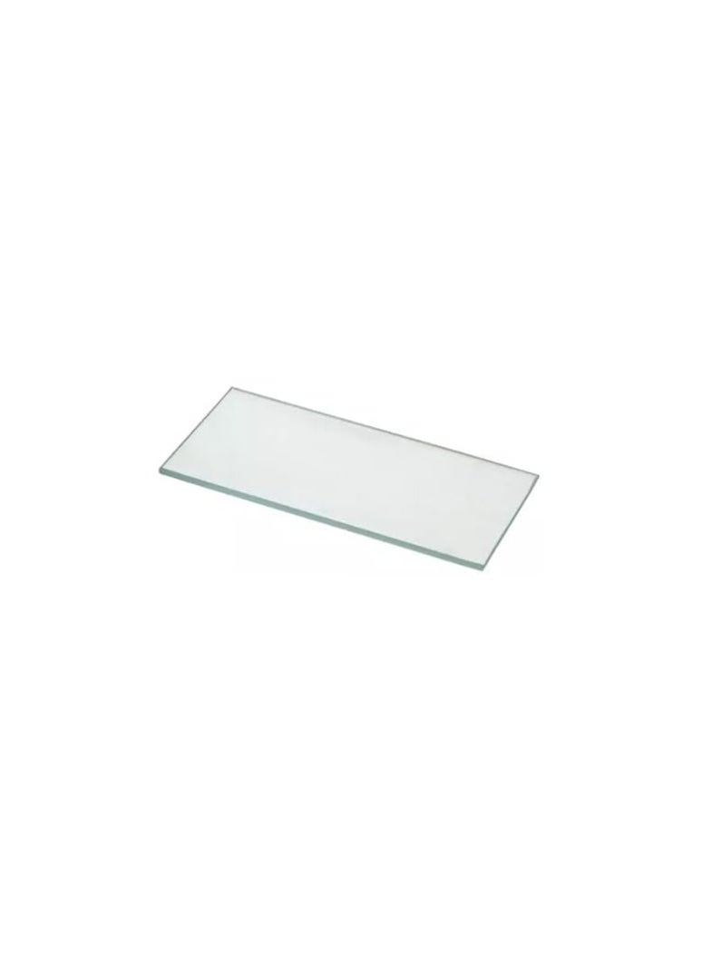 SS Welding Glass - Clear 4 x 2 Inches Clear Glass Display Shelf Panel, Rectangular (Pack of 50)  - Image 1