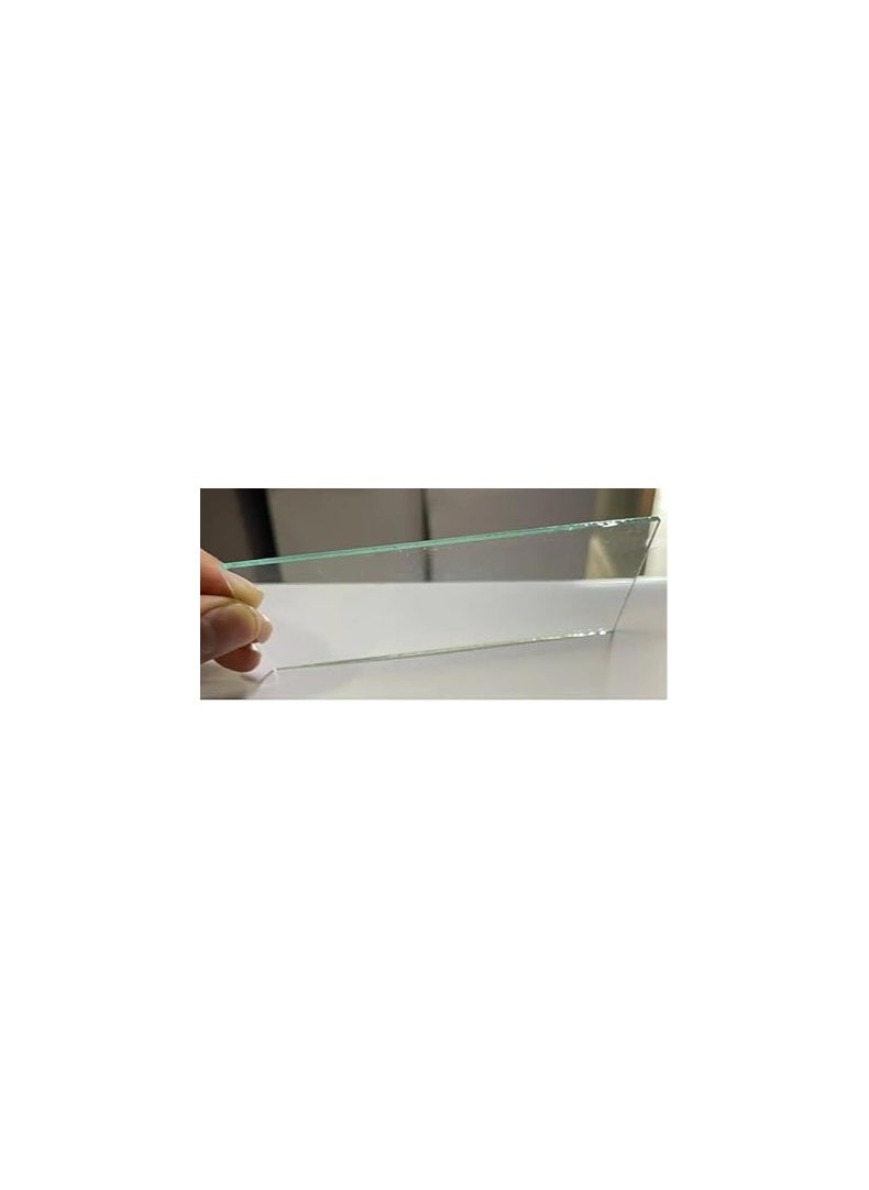 SS Welding Glass - Clear 4 x 2 Inches Clear Glass Display Shelf Panel, Rectangular (Pack of 50)  - Image 2