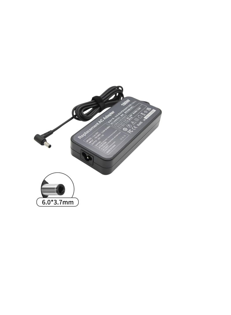 Terabyte محول لابتوب لشاحن أسوس 180 واط 20 فولت 9 أمبير 6.0x3.7 مم ROG Zephyrus G14 G15 GA401IV GA502DU TUF505DU FX506L A17 مع كابل قابس المملكة المتحدة - Image 2
