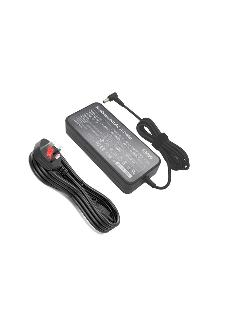 Terabyte محول لابتوب لشاحن أسوس 180 واط 20 فولت 9 أمبير 6.0x3.7 مم ROG Zephyrus G14 G15 GA401IV GA502DU TUF505DU FX506L A17 مع كابل قابس المملكة المتحدة - Image 1