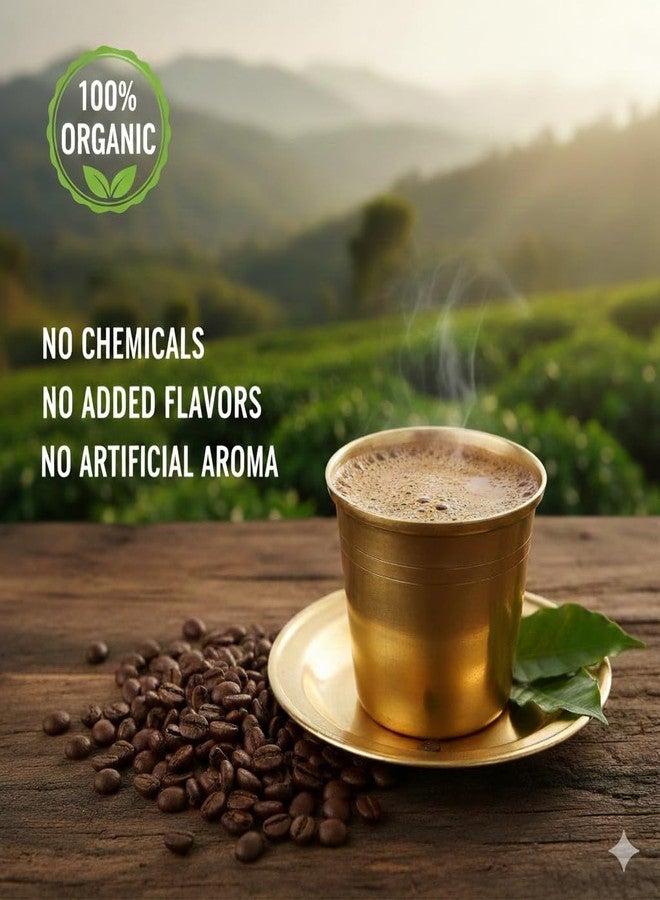 First Class Filter Coffee - Gold Class. 85% Coffee, 15% Chicory, Pure Chikmagalur Filter Coffee Powder. Arabica. 100% Organic. No Chemicals, No Added Flavors, No Artificial Aroma. 200 g - Image 3