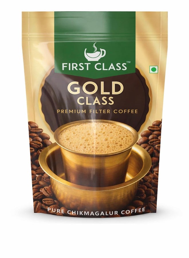 First Class Filter Coffee - Gold Class. 85% Coffee, 15% Chicory, Pure Chikmagalur Filter Coffee Powder. Arabica. 100% Organic. No Chemicals, No Added Flavors, No Artificial Aroma. 200 g - Image 1