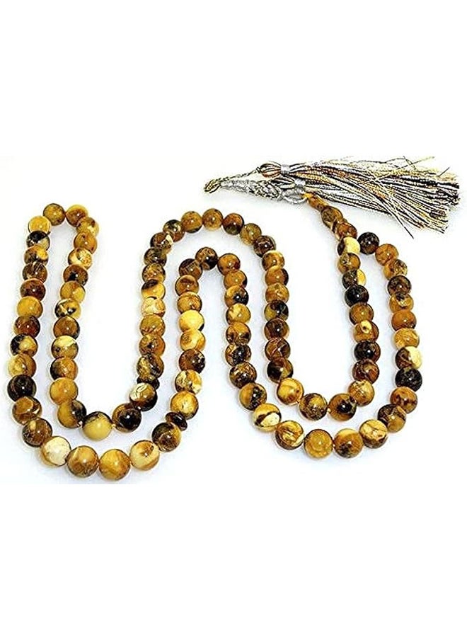 Generic Made Of 99 Amber Dust Stones Rosary 