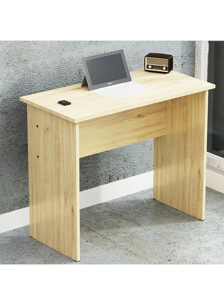 Mahmayi Mahmayi Modern Study Table with BS02 Desktop Socket with USB A/C Port, Modern Executive Desk for Office, Home, Schools, Laptop, Computer Workstation Table- Natural Davos Oak - Image 4