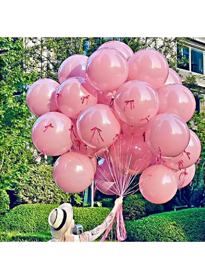 ذا بارتي بوبير 1 قطعة بالونات بوبو وردية مع رباط - بالونات فقاعية شفافة بلاستيكية بحجم 24 و18 بوصة لحفلات عيد الميلاد، حفلات استقبال المواليد، حفلات الزفاف، حفلات الكشف عن جنس المولود، حفلات الذكرى السنوية - Image 3