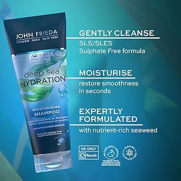 John Frieda John Frieda Deep Sea Hydration Shampoo Moisturising Shampoo for ColourTreated Dry Damaged Hair 250ml  - Image 3