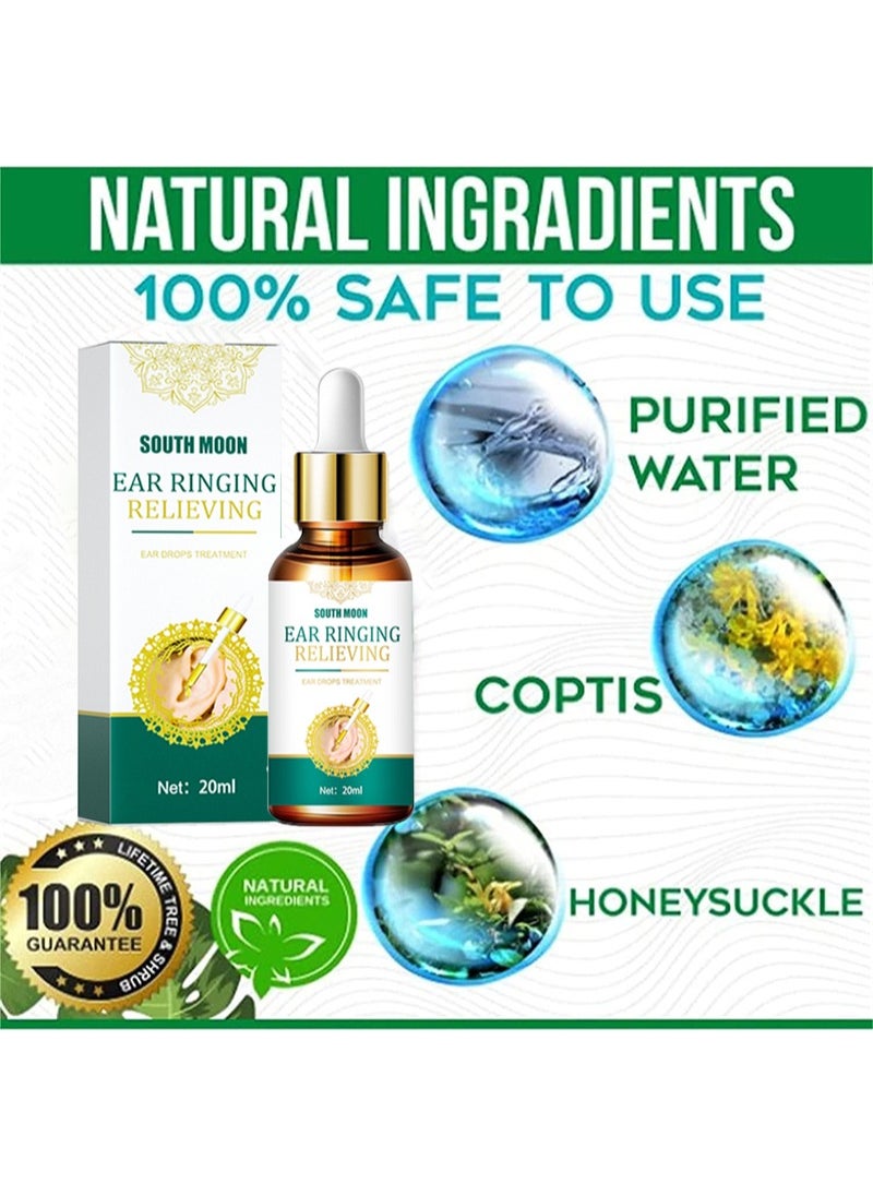 SOUTH MOON Ear Drop for Tinnitus,for Hearing Loss and Reduces Itching,Tinnitus Relief,Ear Ringing Relieving Oil,Tinnitus Ear Drop,Ear Drops Treatment  - Image 4